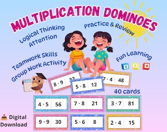 Multiplication Dominoes | Printable Math Activity for Kids