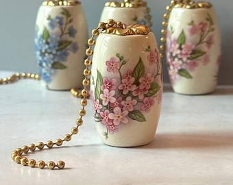 Vintage Floral Light Chain Pulls Sold Separately Cottagecore Style