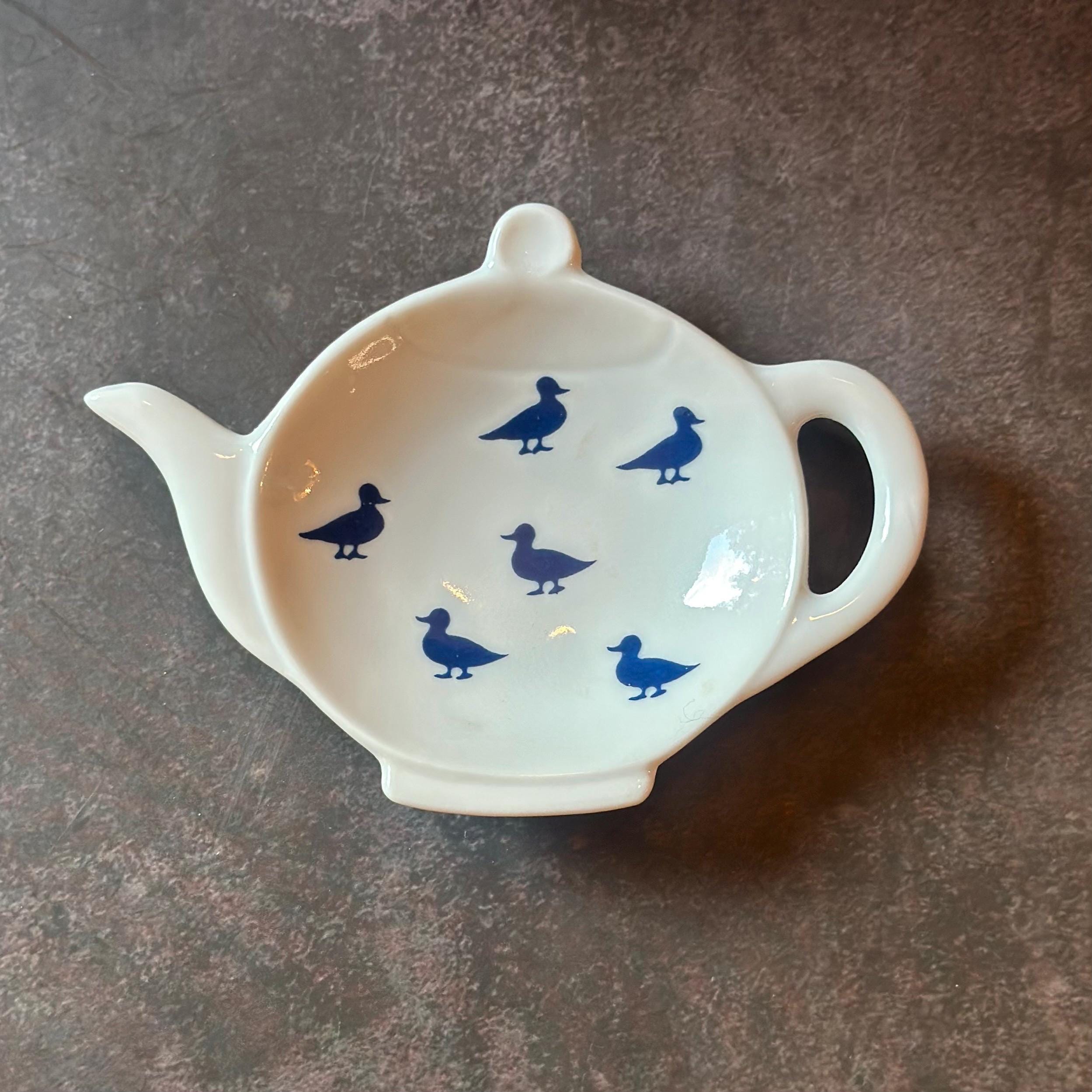 Vintage Blue Porcelain Ducks - Etsy