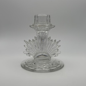 Fostoria 1936-1944 Flame Pressed Glass Candlestick Holder 4.25”
