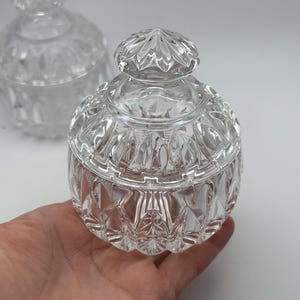Gorham Crystal Althea 4” Sugar Trinket Jewlery Candy Dish with Lid