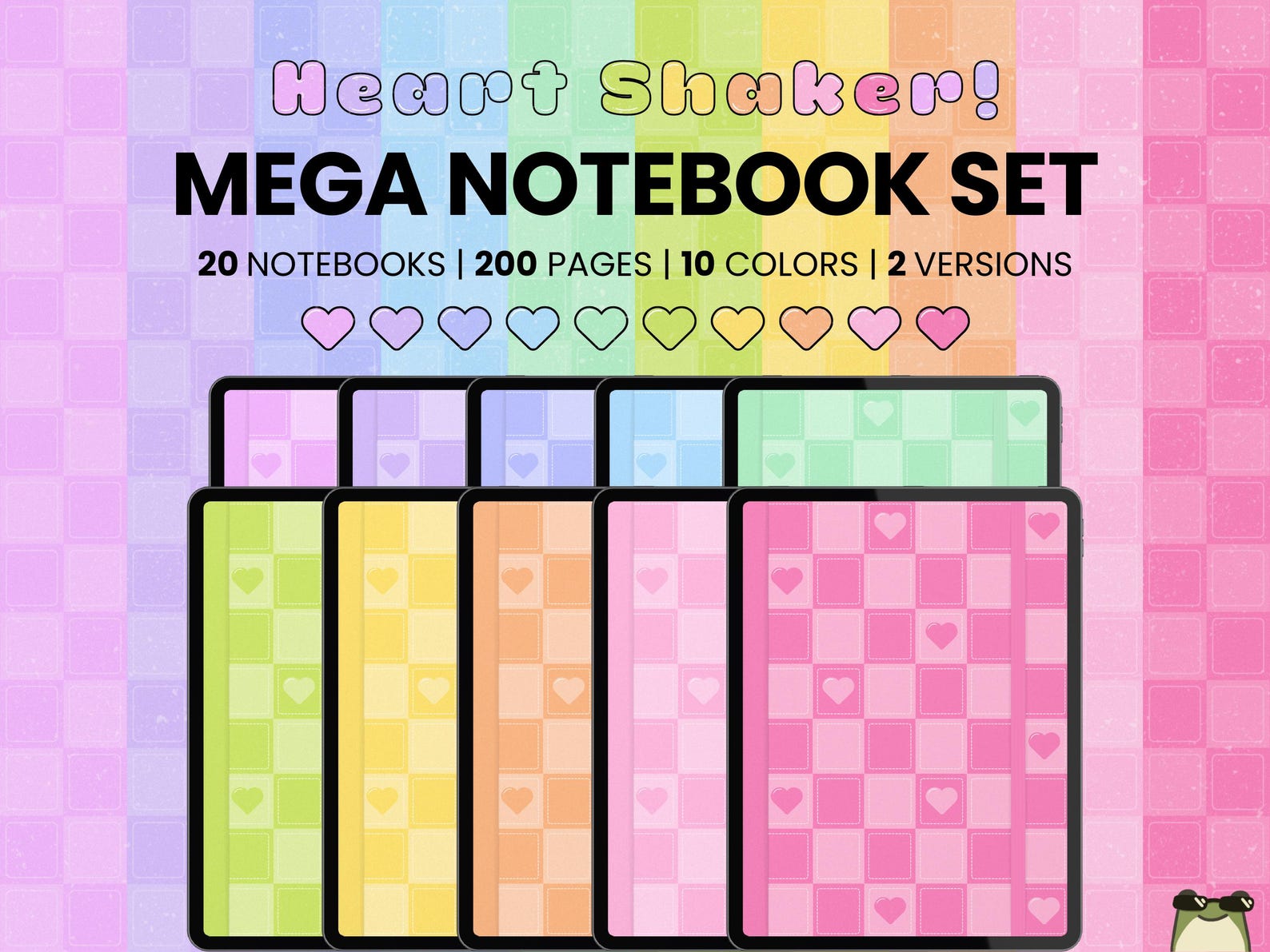 Goodnotes Notebook | Cutecore Aesthetic | Digital Notepad | Pink Planner Template for iPad Undated | Notabilty Notebook, Onenote Template