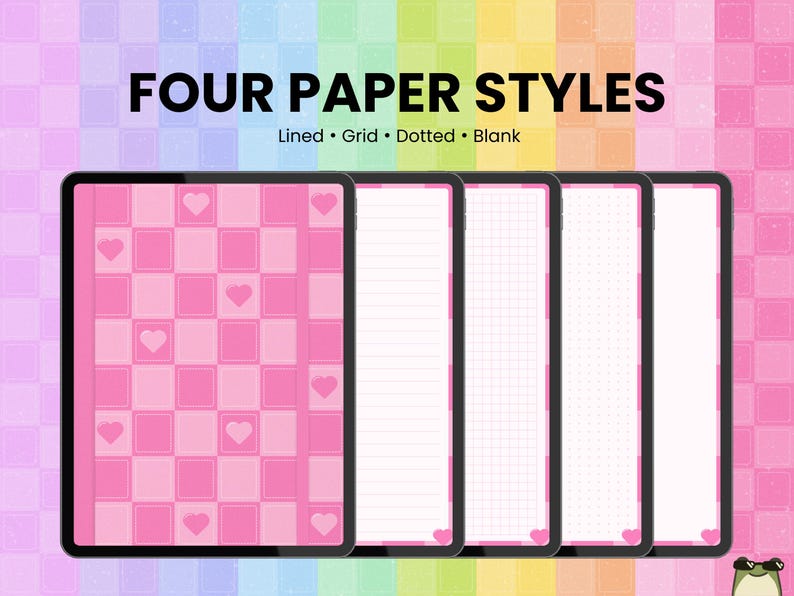 Cute Onenote Goodnotes Notebook | Cute Kawaii Aesthetic | Digital Notepad | Pink ...