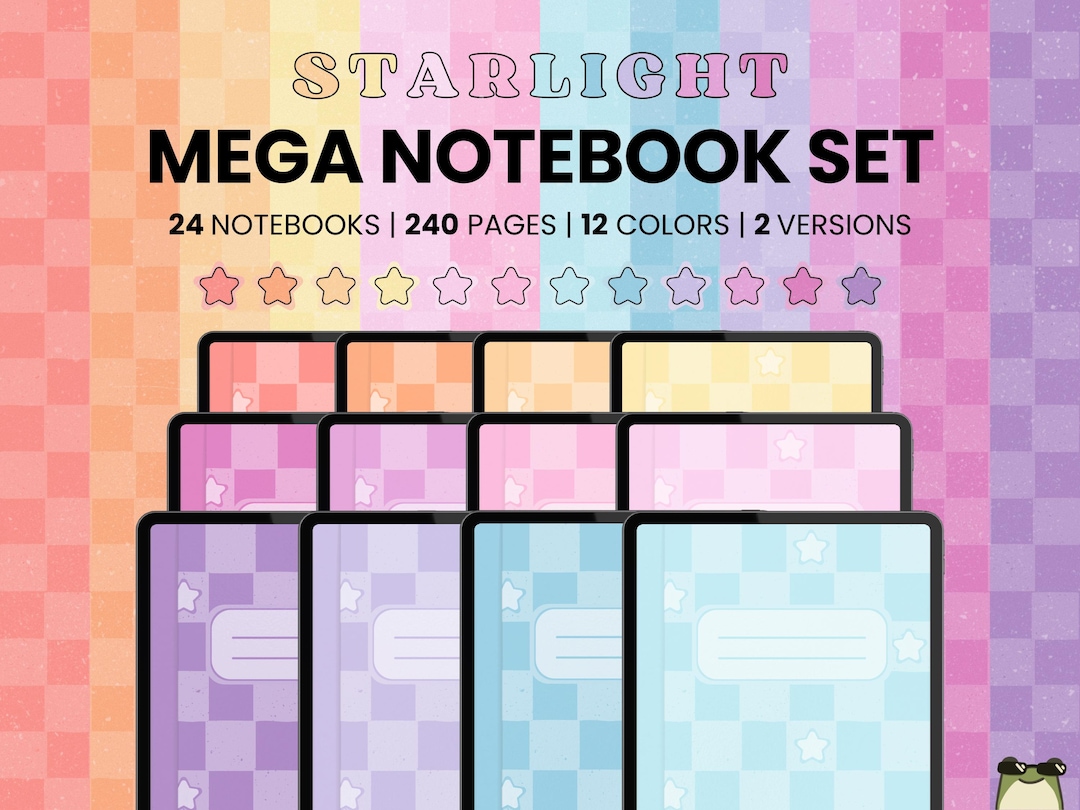 Cute Onenote Goodnotes Notebook, Notability & Onenote Template | Digital ADHD ...