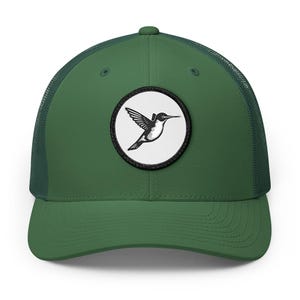 Hummingbird Patch Trucker Cap | Embroidered Snapback