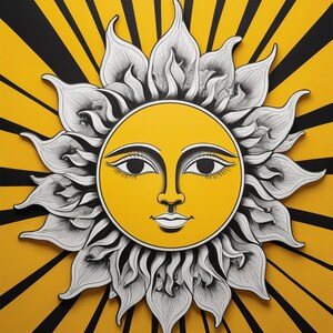 Póster enmarcado en madera de La Reina del Sol