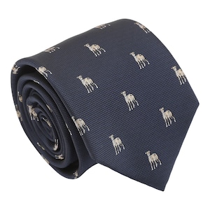 Navy Whippet Tie, Woven Tie, Dog Patterned Tie, Casual Tie, Handmade Tie, Blue Tie, Holiday Gift, Gift for Men