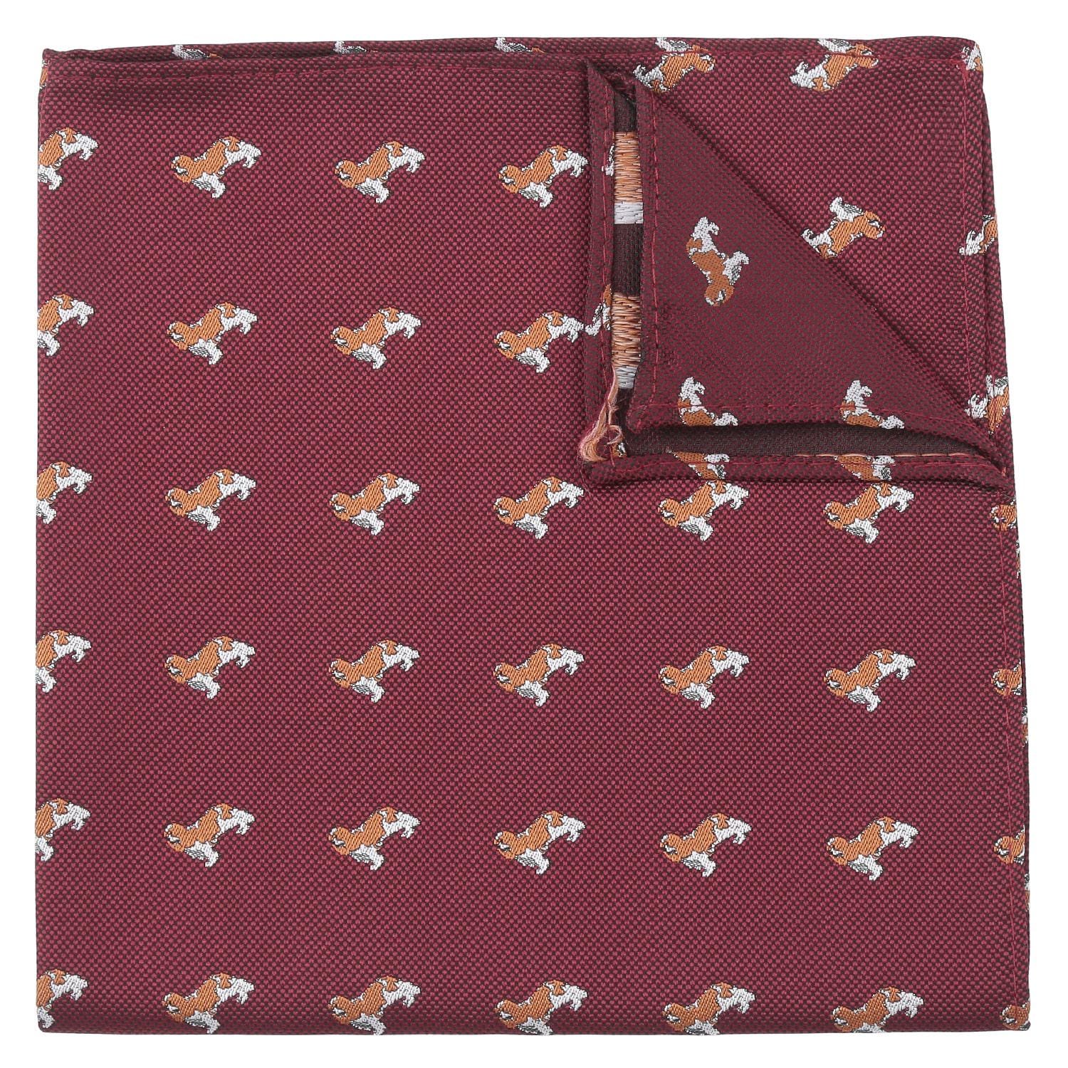 Burgundy Cavalier King Charles Spaniel Embroidered Woven Tie - Etsy