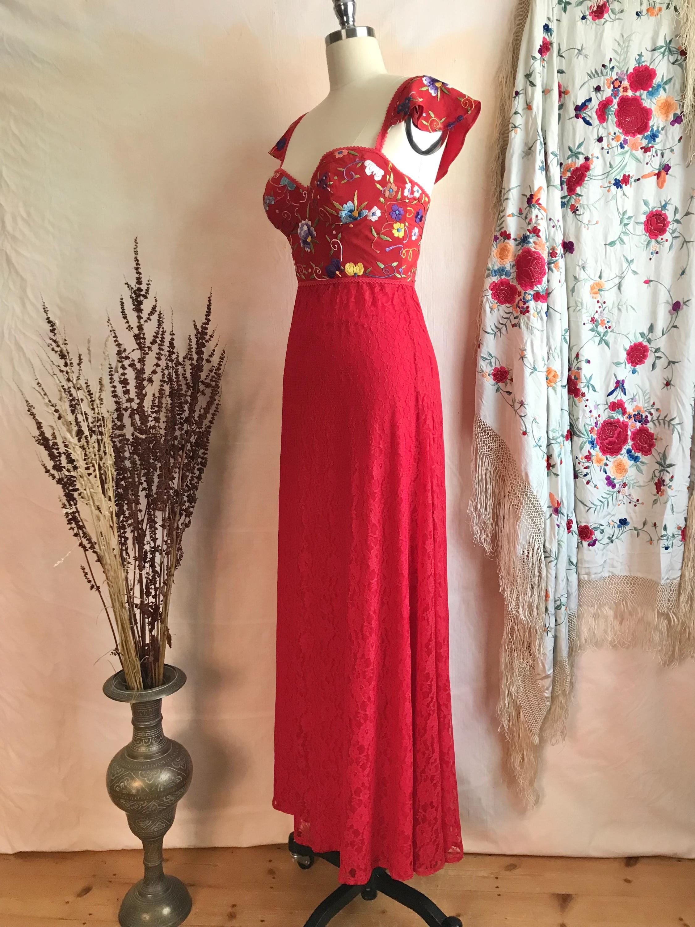 Ebony Scarlet Orbs Long Shirt Dress