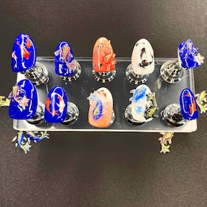 Coy Fish Themed Gel Press On Nails