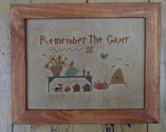 Primitive Cross Stitch Pattern REMEMBER THE GIVER pdf