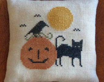 Halloween Cross Stitch Sampler Pattern HALLOWEEN FRIENDS pdf