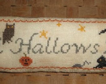 Primitive Cross Stitch Sampler pattern  All Hallows Eve pdf