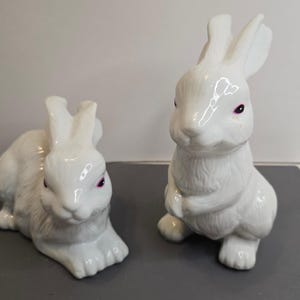 Fine Porcelain White Bunnies