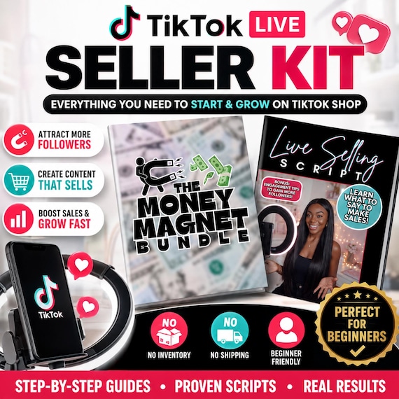 TikTok Live Selling Script | PLR Digital Bundle | Canva Templates, ChatGPT Prompts, Faceless Video | Resell & Keep 100%