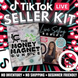 TikTok ライブセラーキット：Canva テンプレート付きデジタル製品バンドル（PLR/MRR）（即時ダウンロード）
