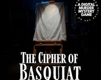 Digital Murder Mystery Game (2025) – The Cipher of Basquiat | Interactive Crime Puzzle | No Printing Required | 1+ Players
