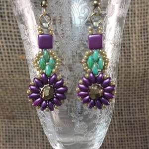 SuperDuo Hand Beaded Earrings