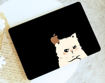 Moody Blushing Cat Macbook Case, Protective Hard Laptop Case for Macbook Air 15/13/11, Pro16/15/14, 2025 2026, Macbook Neo A18, Gift for Her