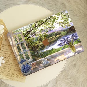 Capa para Macbook com pintura a óleo e paisagem, capa protetora rígida para laptop para Macbook Air 15/13 Pro16/15/14/13 2020 2021 2022 2023 2024, capa para Macbook