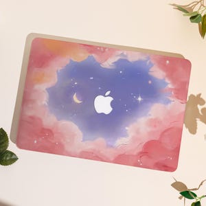 Cute Pink Clouds Macbook Case,Protective Hard Laptop Case for Macbook Air 15/13/11,Pro16/15/14/13, 2022 2023 2024 2025, For Sky Enthusiast