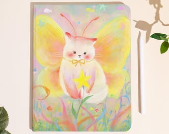 Dreamy Butterfly Cat New iPad Case With Auto Sleep/Wake & Pen Slot|For iPad Air 2024/2025, iPad 9/10, iPad pro 2022 2024, iPad Mini 6/7 Case