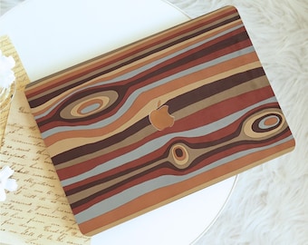 Retro Groovy Stripe Macbook Case,Protective Hard Laptop Case for Macbook Air 15/13/11,Pro16/15/14/13,2025 2026, Macbook Neo A18,Gift for Her