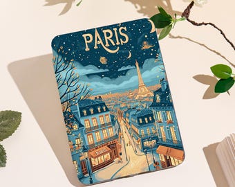 Vintage Paris 2025 Kindle Case Compatible With Kindle 11/Paperwhite 2024/Colorsoft |Auto Wake/Sleep Function & Custom Name Personalization