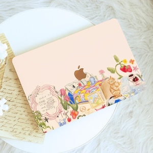 Joli étui pour Macbook à imprimé dessin animé, étui de protection rigide pour ordinateur portable pour Macbook Air 13/13/11, Pro16/15/14/13, 2022 2023 2024 2025, coque arrière Macbook