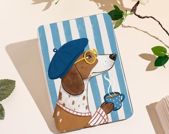 Artistic Dog 2025 Kindle Case Compatible With Kindle 12th/Paperwhite 12th/Colorsoft | Auto Wake/Sleep Function & Custom Name Personalization