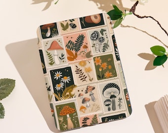 Mushroom Collage 2025 Kindle Case Compatible With Kindle 11/Paperwhite 2024/Colorsoft|Auto Wake/Sleep Function & Custom Name Personalization