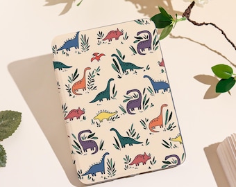 Dinosaur Land 2025 Kindle Case Compatible With Kindle 12th/Paperwhite 12th/Colorsoft |Auto Wake/Sleep Function & Custom Name Personalization