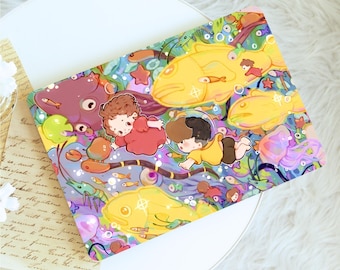 Ocean Anime Art Macbook Case, Protective Hard Laptop Case for Macbook Air 15/13/11, Pro16/15/14, 2025 2026, Macbook Neo A18, Gift for Her