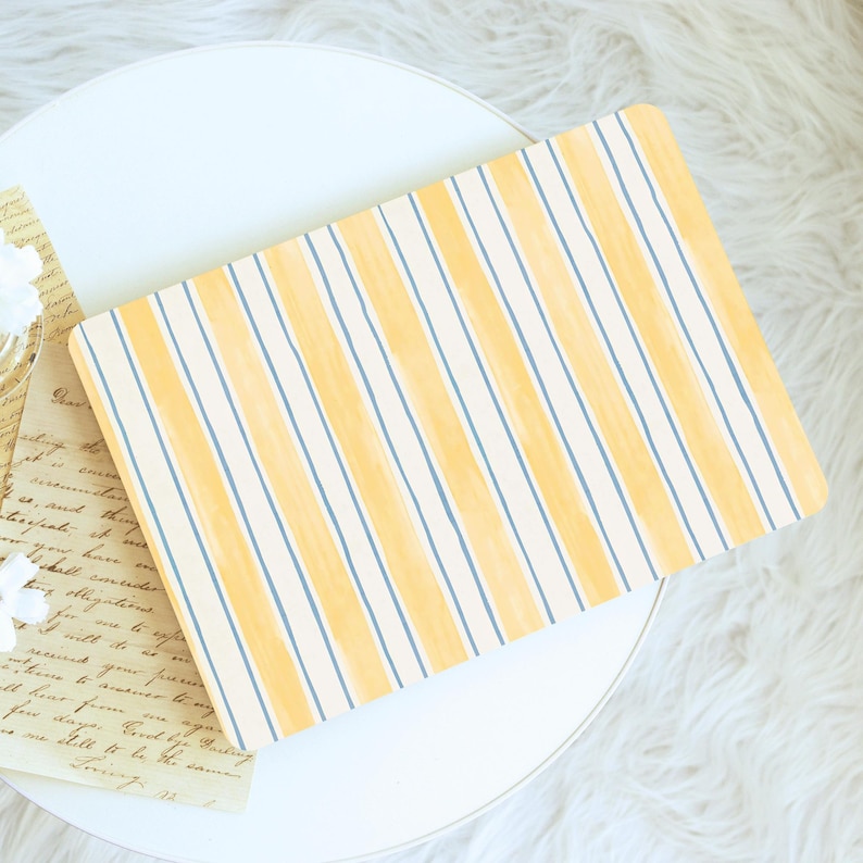 Yellow Stripes MacBook Case,Protective Hard Laptop Case for MacBook Air 15/13/11, Pro16/15/14/13, 2025 2026, Neo A18 Case, MacBook Ret Cover image 2