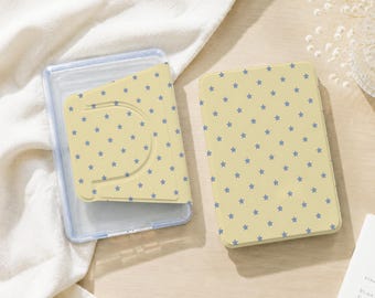Yellow Star 360 Rotating & Detachable Kindle Case, Custom Case, Compatible With Kindle 8/10/11/12, PaperWhite 5/6/7/10/11/12th, Colorsoft
