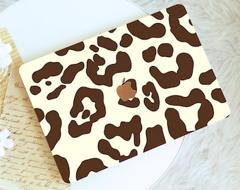 Brown Cow Print Macbook Case, Protective Hard Laptop Case for Macbook Air 15/13/11, Pro16/15/14/13, 2025 2026, Macbook Neo A18, Gift for Her