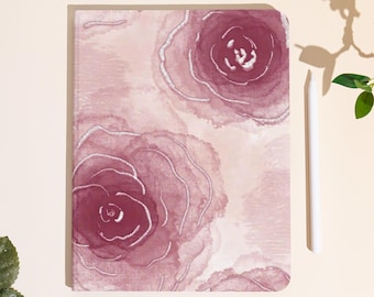 Soft Rose In Mauve Pink iPad Case With Auto Sleep/Wake & Pen Slot |For iPad Air 2024/2025,iPad 9/10, iPad pro 2022 2024,iPad Mini 5/6/7 Case