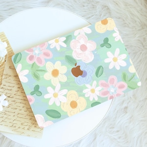 Floral Painting Macbook Case,Protective Hard Laptop Case for Macbook Air 15/13/11 Pro16/15/14/13 2020 2021 2022 2023 2024,Macbook Cover