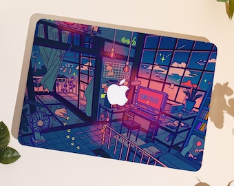 Anime Vaporwave Macbook Case,Protective Hard Laptop Case for Macbook Air 15/13/11,Pro16/15/14/13, 2022 2023 2024 2025, For Anime Enthusiast