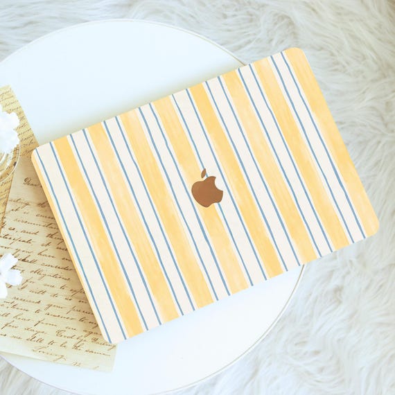 Yellow Stripes Macbook Case,Protective Hard Laptop Case for Macbook Air 15/13/11, Pro16/15/14/13, 2025 2026, Neo A18 Case, Macbook Ret Cover