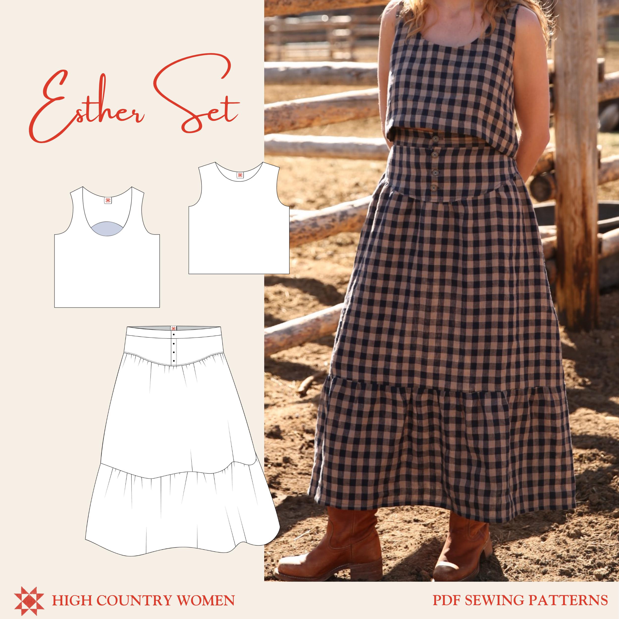 Esther Set PDF Sewing Pattern | Beginner Friendly | Size Inclusive ...