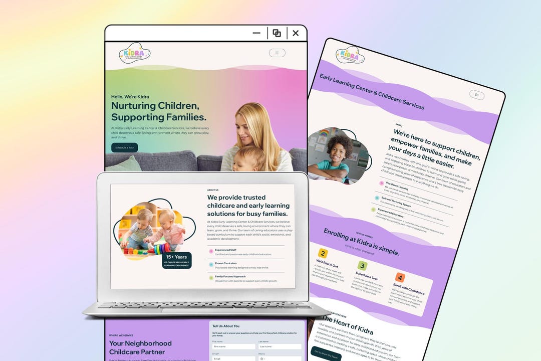 Editable Childcare Website Template Wix Studio Design Template Etsy