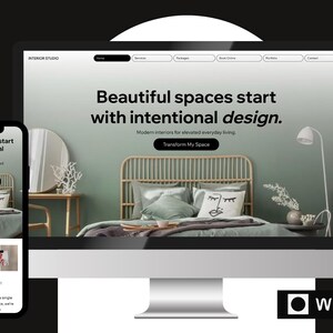 Wix Studio Website Template: Interior Design Projects CMS & Booking