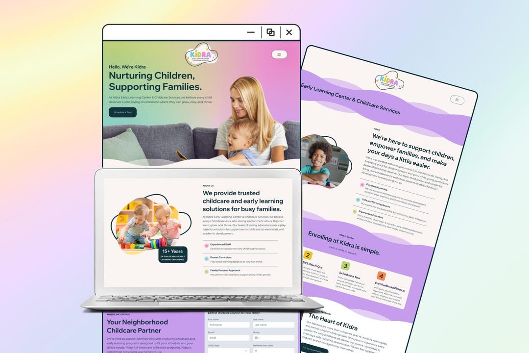 Editable Childcare Website Template Wix Studio Design Template Etsy