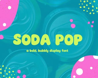 Bold Bubble Display Font | Fun Rounded Typeface for Branding, Cricut, Canva, Procreate, Logos