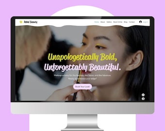 Modelo Wix Studio para artistas de beleza, glamour e maquiagem