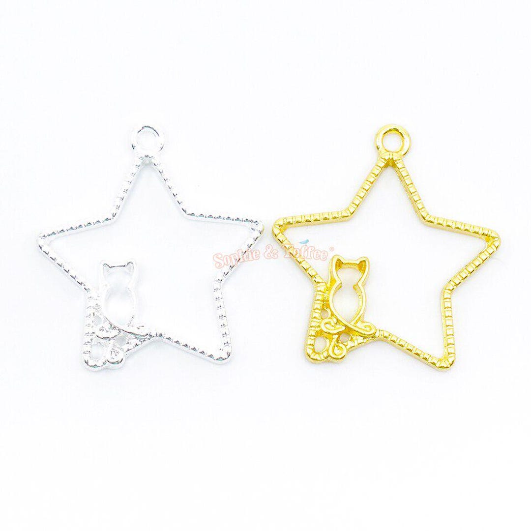 Big Stars Open Bezel Gold Charm | High Quality Charms | Big Stars Gold ...