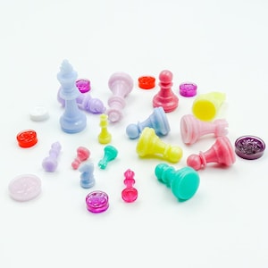 Travel Size Chess Pieces Game Tokens Silicone Mold | Board Games Silicone Molds | DIY Board Games Silicone Molds | Resin Silicone Molds
