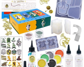 Harry Potter Slytherin & Hufflepuff Craft Box | Resin Craft Box | Resin Craft Kit | UV Resin Kit | Craft Box