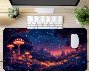 Tappetino da scrivania a forma di fungo luminoso: tappetino per mouse Fantasy Forest